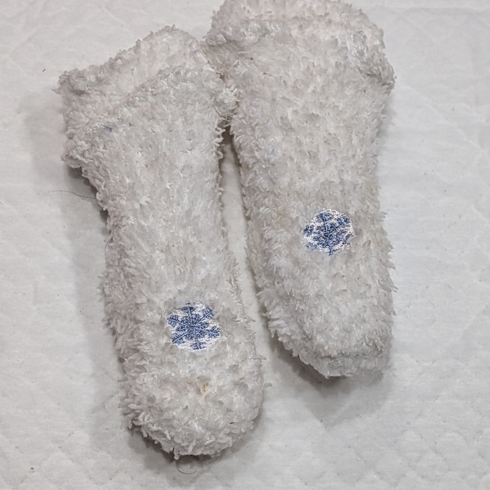 American Girl Bitty Baby White Fuzzy Doll Socks